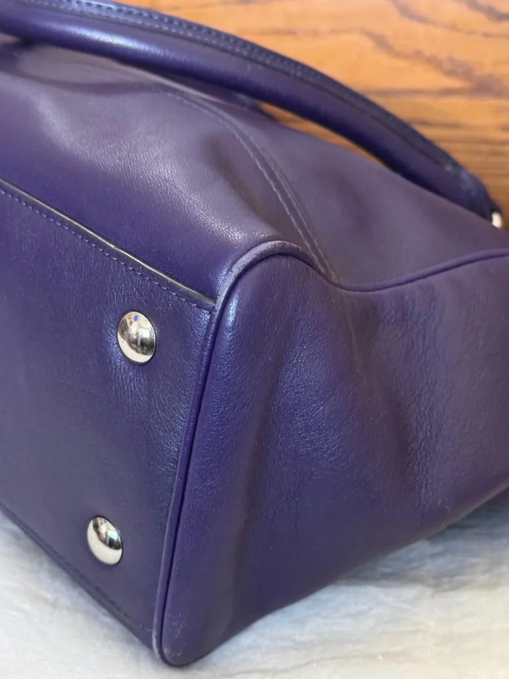 Coach Legacy Candace Carryall Leather Marine Deep Purple 24201